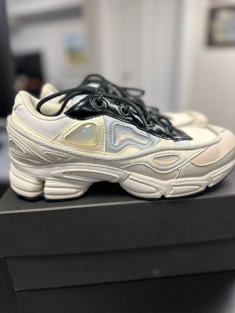 Raf Simons Adidas Ozweego 3 - Men’s 8.5 - Original Box. Cream/Black